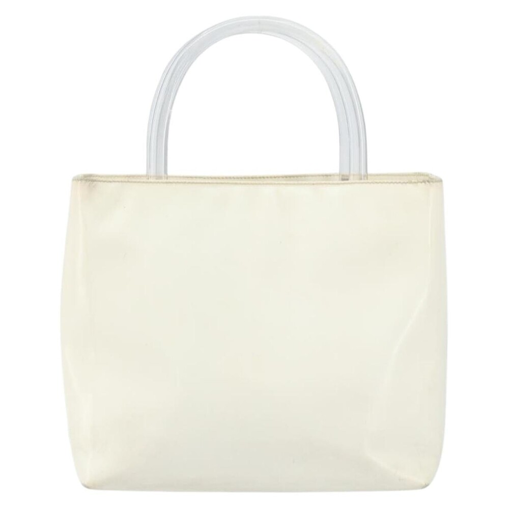 Prada Patent Leather Handbag White Clear